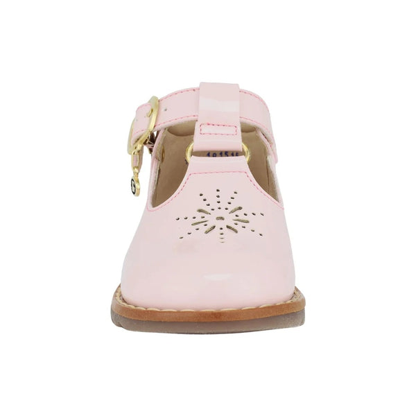 ZAPATO ROSA PARA BOTA TOBILLO NIÑA CHAROL HEBILLA