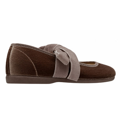 ZAPATO NIÑA VALENCIANA CINTAS/TERCIOPELO