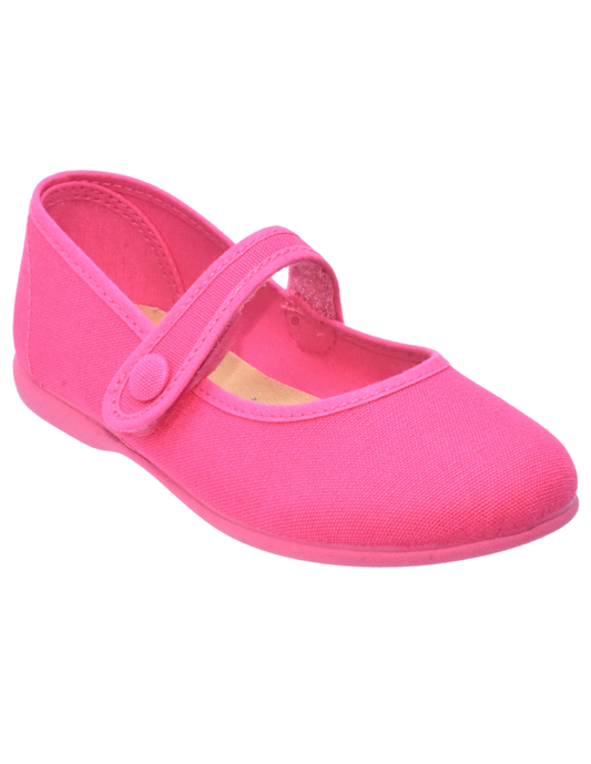 Zapato Pekis Correa Boton pique Rosas para Niña