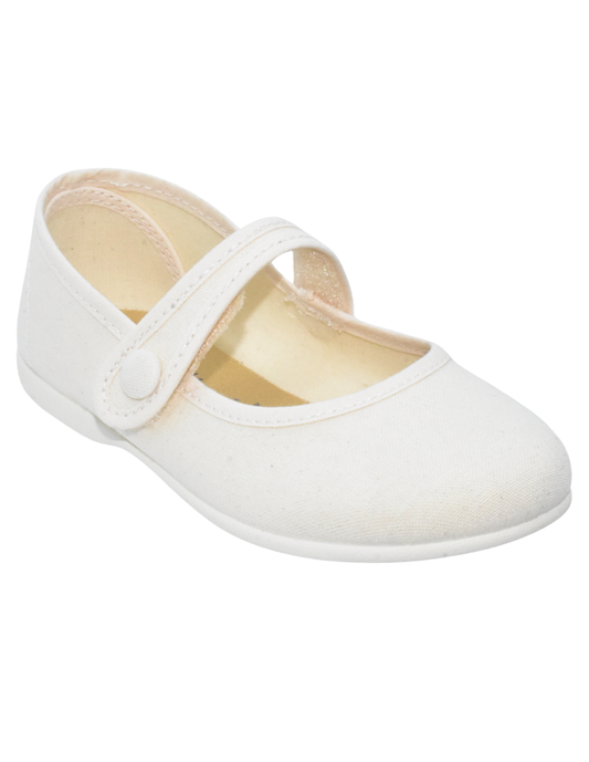 Zapato Pekis Correa Boton pique Cafés para Niña