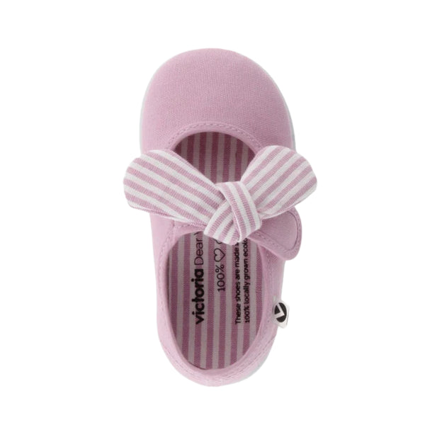 Zapato de Lona Niña con Pañuelo de Rayas -VICTORIA