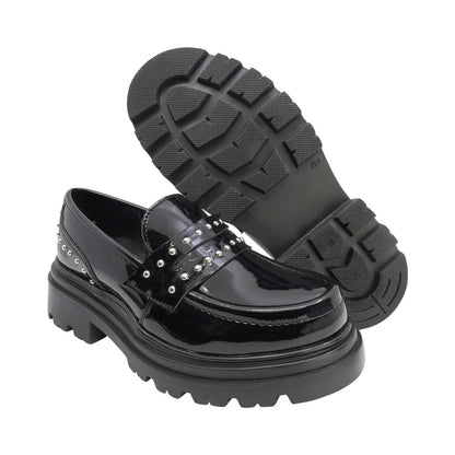 MOCASIN NEGRO PARA NIÑA CHAROL ESTOPEROLES