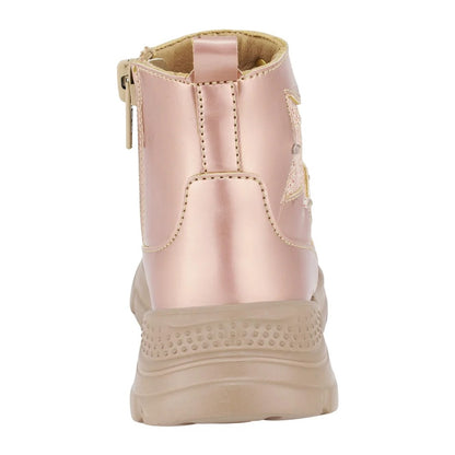 BOTIN ORO PARA ROSADO NIÑA CHAROL ESTRELLA