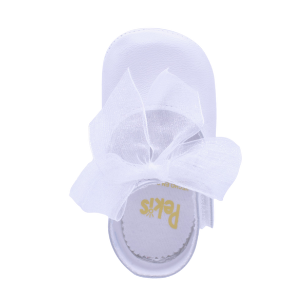 Zapatos Pekis Ceremonia Blanco para Bebé