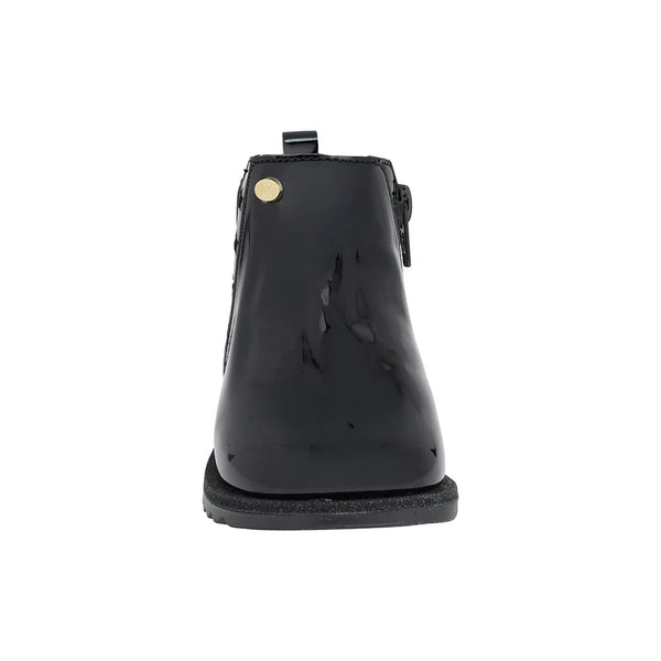 BOTIN NEGRO PARA NIÑA CHAROL ESTRELLAS