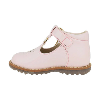ZAPATO ROSA PARA BOTA TOBILLO NIÑA CHAROL HEBILLA