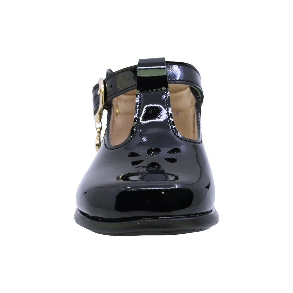 ZAPATO NEGRO PARA BOTA TOBILLO BEBE CHAROL HEBILLA