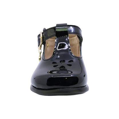ZAPATO NEGRO PARA BOTA TOBILLO BEBE CHAROL HEBILLA