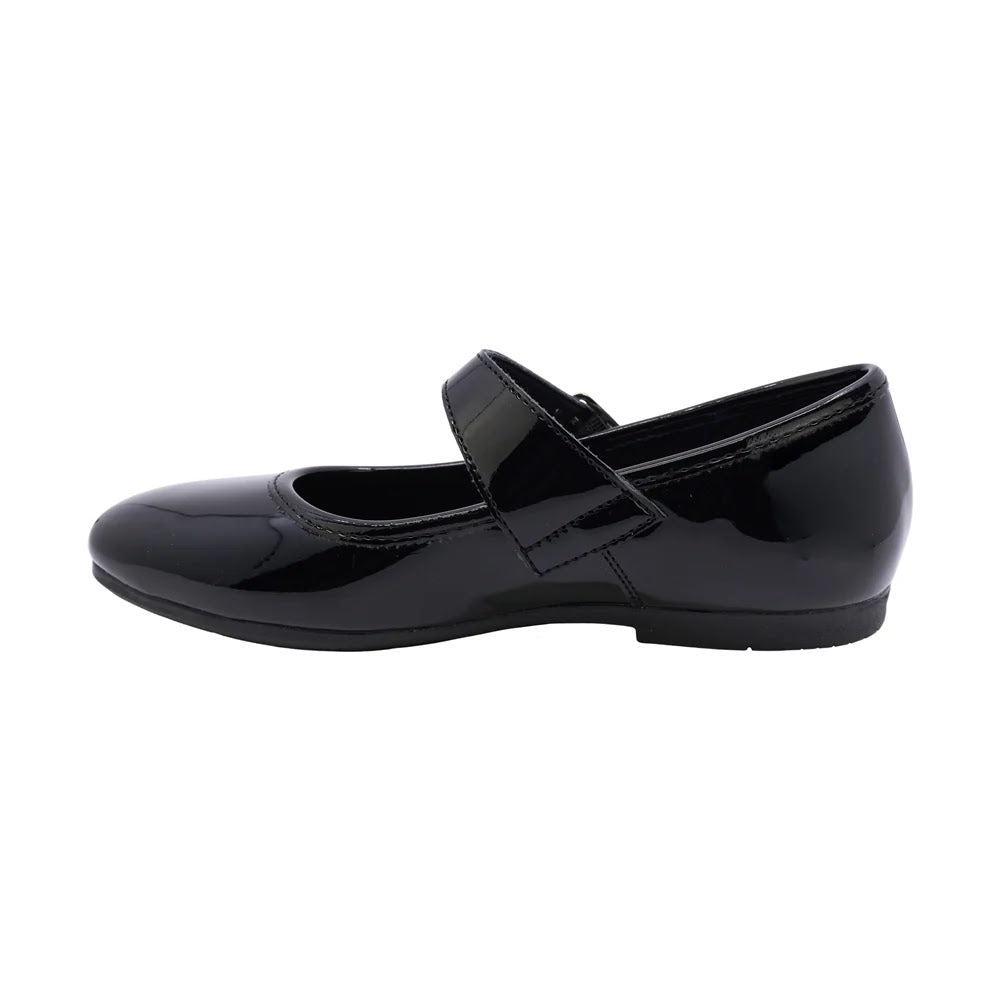 ZAPATO NEGRO PARA NIÑA CHAROL DOBLE HEBILLA