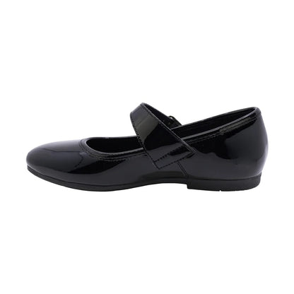 ZAPATO NEGRO PARA NIÑA CHAROL DOBLE HEBILLA