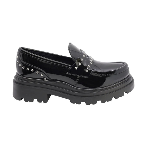 MOCASIN NEGRO PARA NIÑA CHAROL ESTOPEROLES