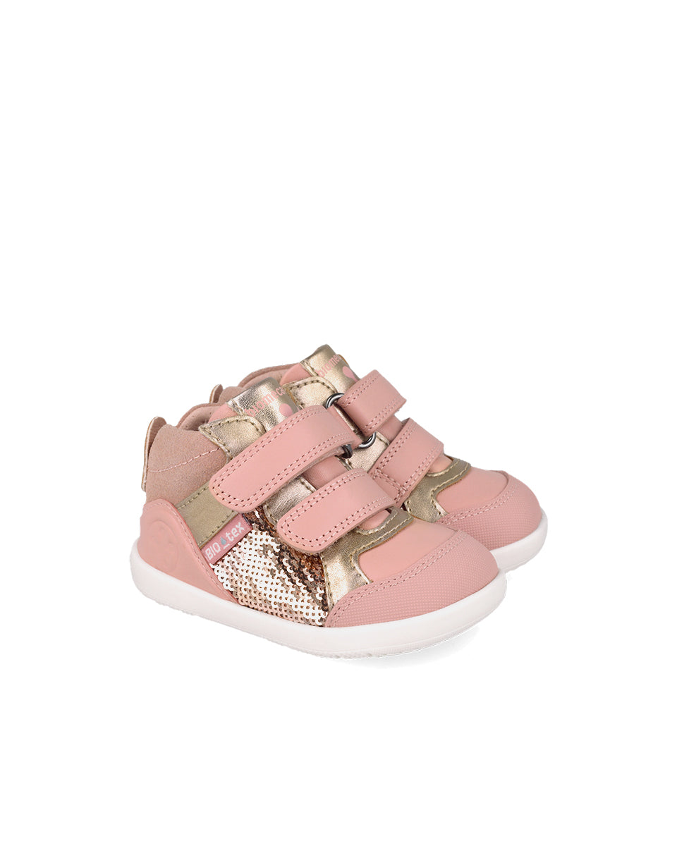 ZAPATO BOYIN NIÑA WIDER LENTEJUELAS DOS VELCROS
