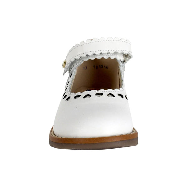 ZAPATO BLANCO PARA BOTA TOBILLO NIÑA VELCRO CORAZONES
