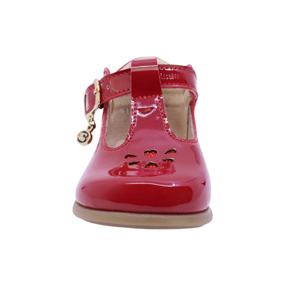 ZAPATO ROJO PARA BOTA TOBILLO BEBE CHAROL HEBILLA