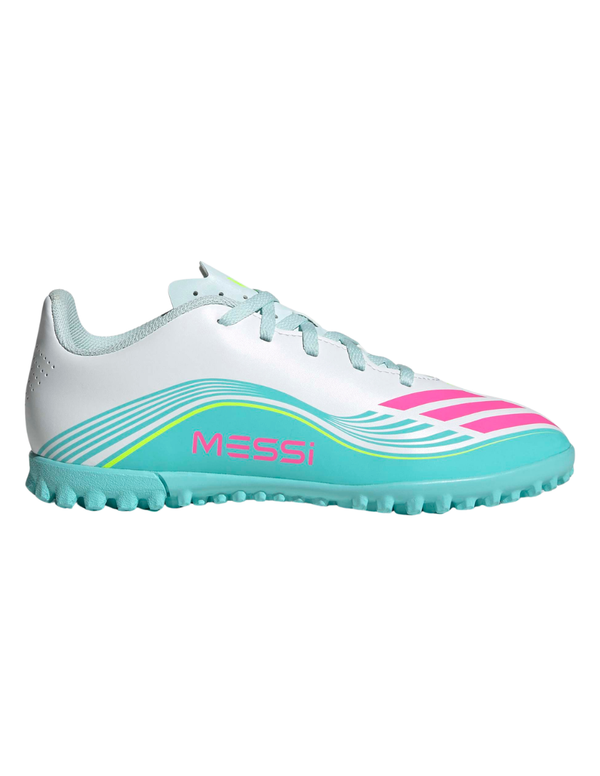 TENIS ADIDAS SOCCER F50 MESSI CLUB TF J BLANCOS PARA NIÑO
