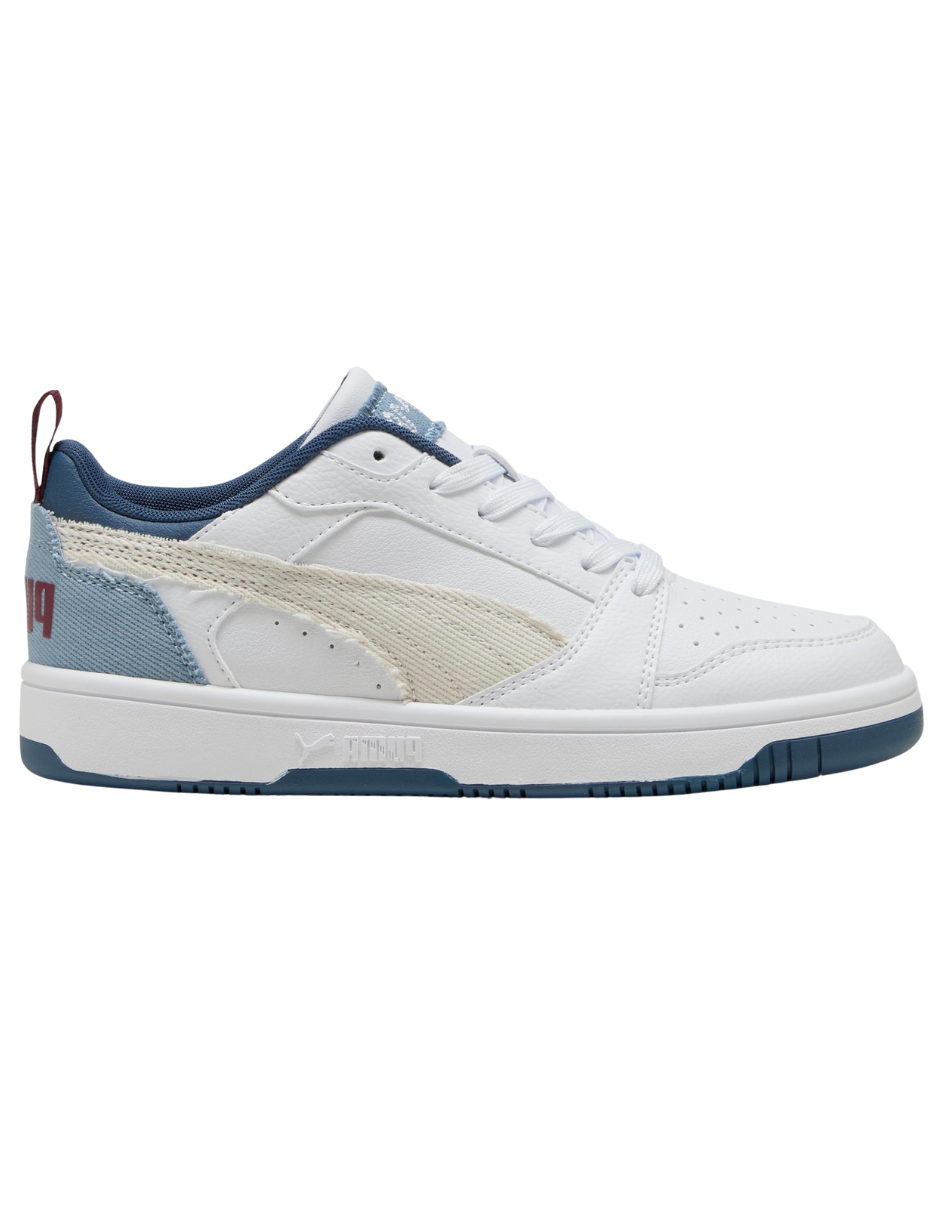 Tenis Puma Rebound V6 LO Mid 90S JR Blancos para Niño