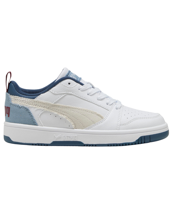 Tenis Puma Rebound V6 LO Mid 90S JR Blancos para Niño