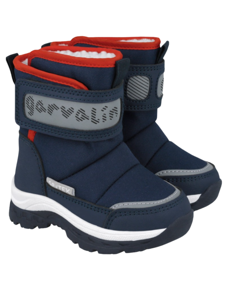 Bota Garvalin Azul Marino Para Nieve Con Cinta Para Niño