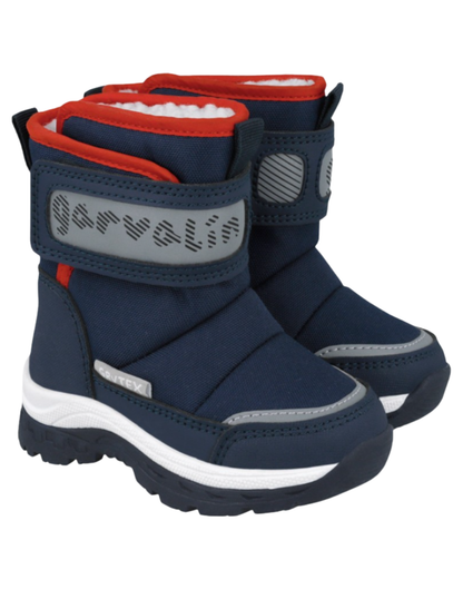 Bota Garvalin Azul Marino Para Nieve Con Cinta Para Niño