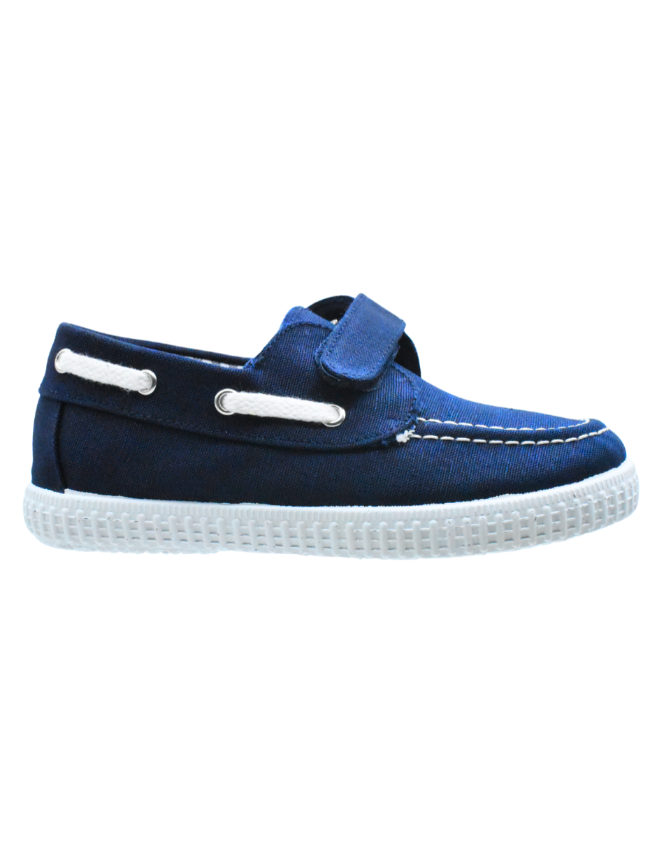 Zapato Náutico Pekis en Pique Azul Marino para Niño