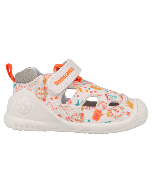 Sandalia Biomecanics Beige con Pique Estampada para Bebé