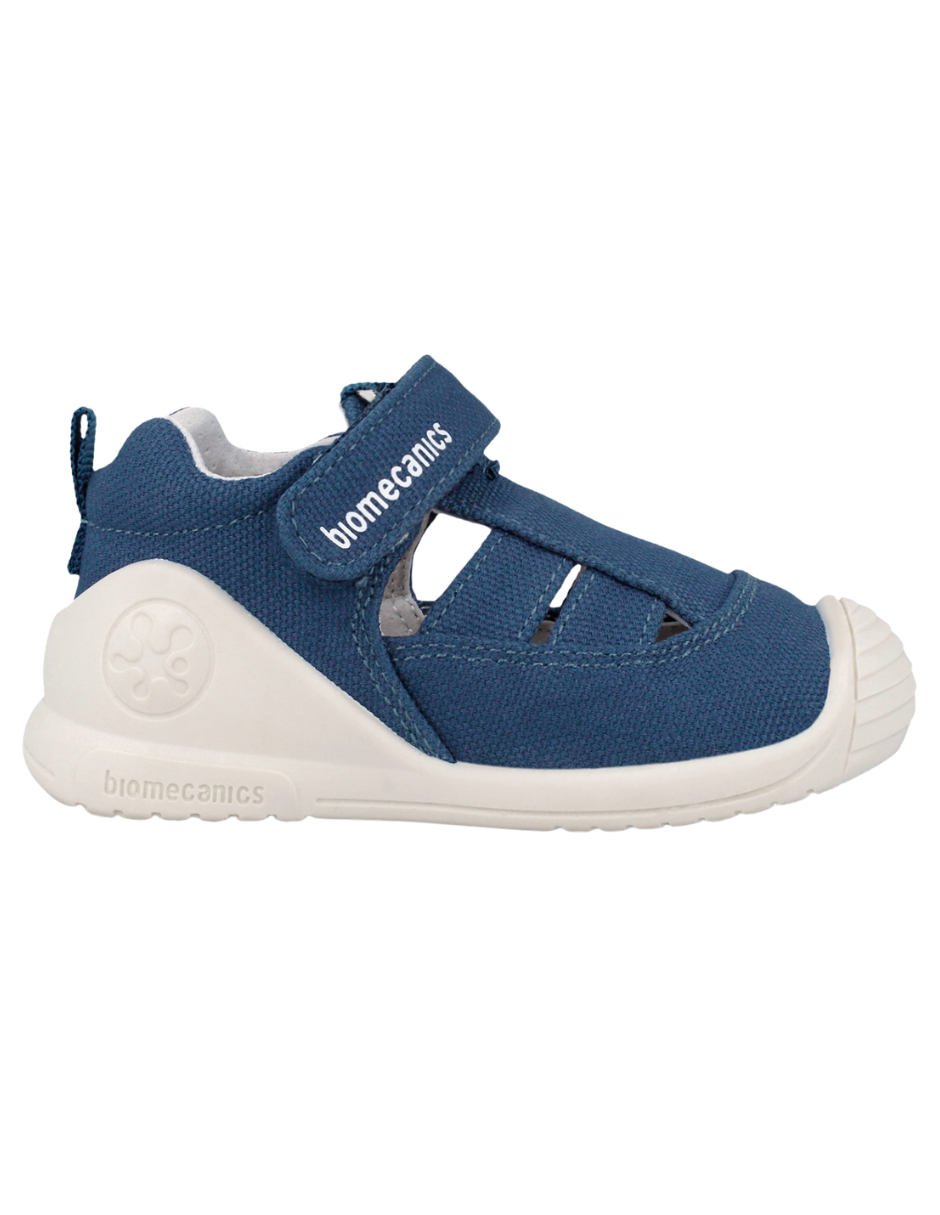 Sandalia Biomecanics Petrol con Velcro y Pique para Bebé