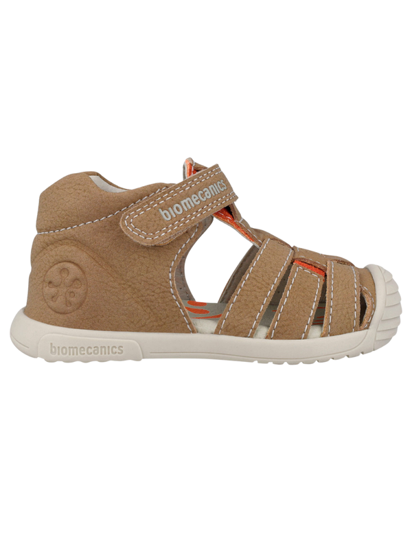 Sandalia Biomecanics Natural con Velcro y Tiras para Bebé