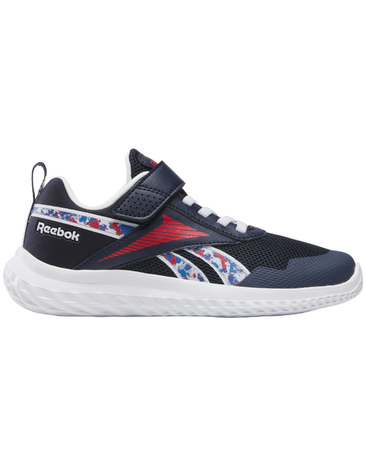 Tenis Reebok Rush Runner 5 Elastic Lace & Top Strap Blancos para Niño
