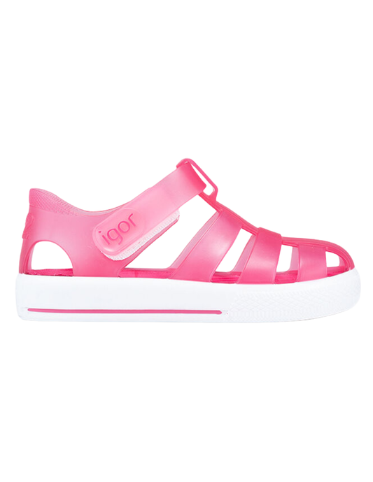 Sandalia Igor Tiras Con Velcro Fucsias para Niña