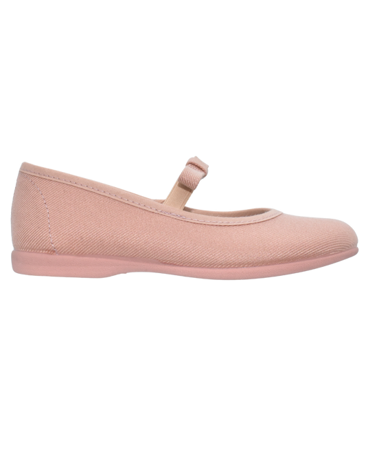 Zapato Pekis Salon Elastico Lazo berlin Rosas para Niña