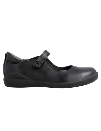 Zapato Biomecanics Escolar Piel Con Velcro Negros para Niña