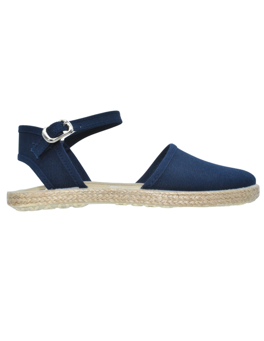 Zapato Pekis Valenciana Hebilla pique Azul Marinos para Niña