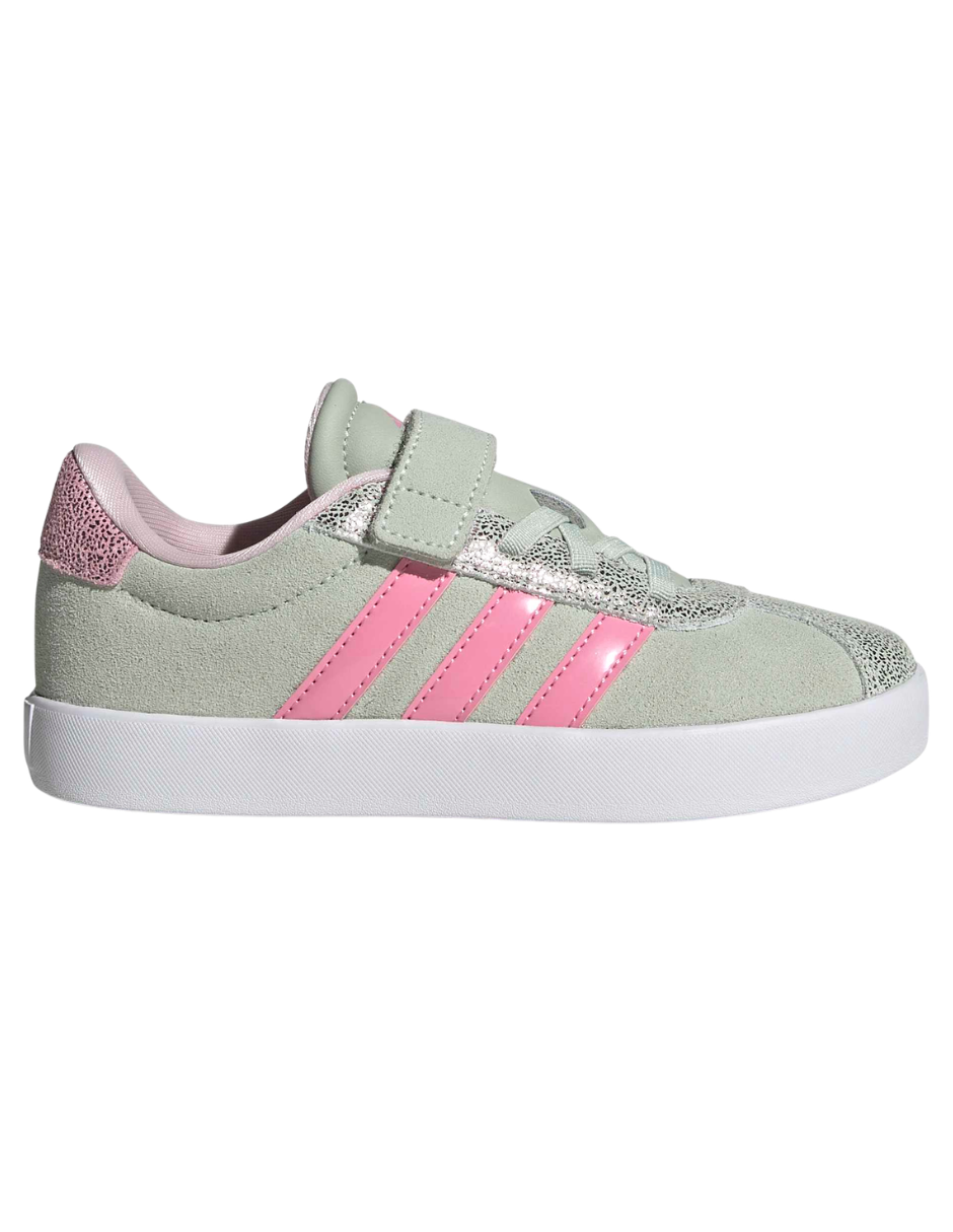 Tenis Adidas VL Court 3.0 EL C Verdes para Niña
