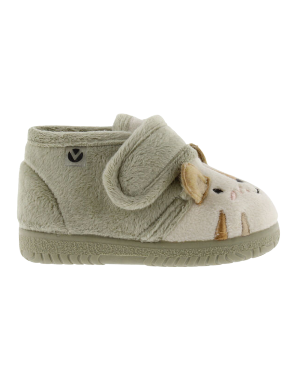 Pantufla Victoria Safari diseño Raton con Velcro para Niño