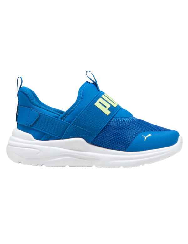 Tenis Puma Soft Wired 2 Sliptech PS Blancos para Niño