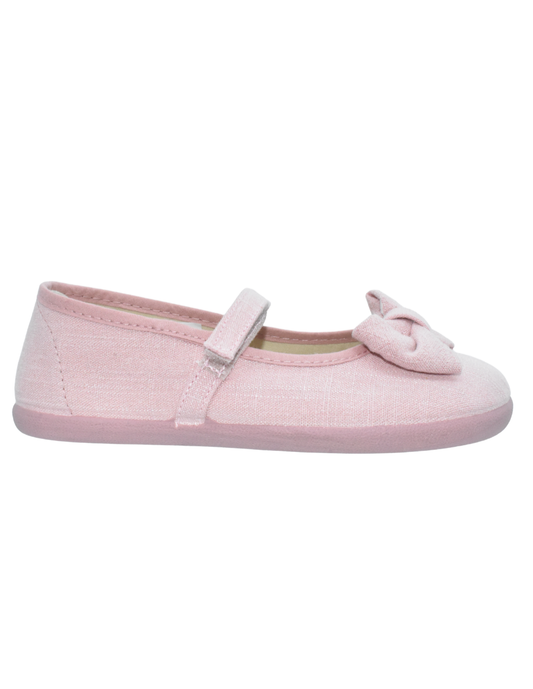 Zapato de Salón Pekis Rosas con Moño para Niña