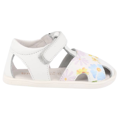 Sandalia Barefoot Blanditos Estampada Blancos para Niña