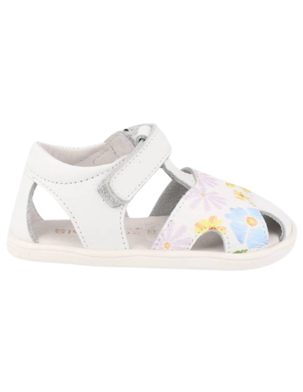 Sandalia Barefoot Blanditos Estampada Blancos para Niña