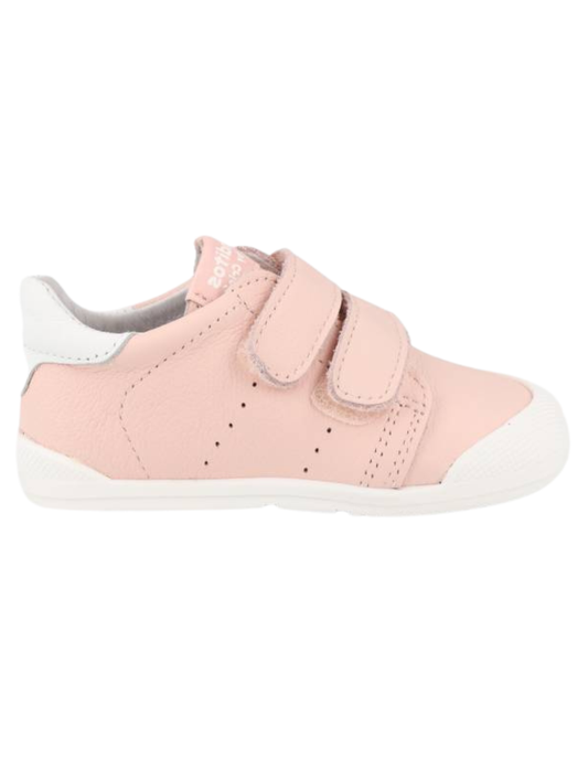 Zapato Blanditos Barefoot Dos Velcros Rosas para Niña