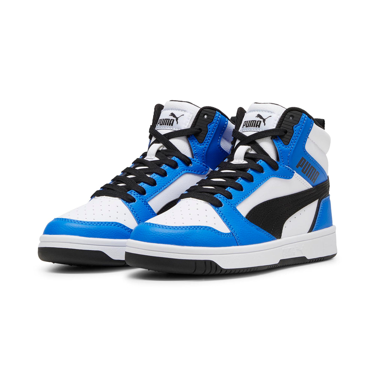 Tenis Puma Rebound V6 Mid JR Blancos para Niño