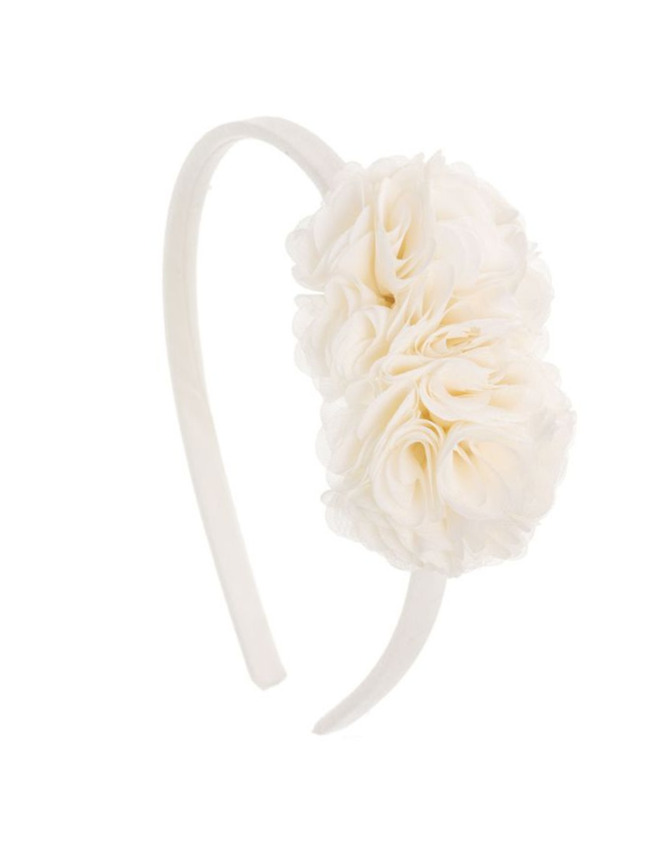 Diadema Siena Dos Flores Ceremonia 7 MM Crudo