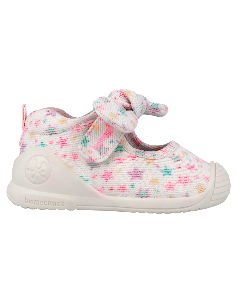 Zapato Biomecanics Blanco Estampada de Mercedes para Bebe