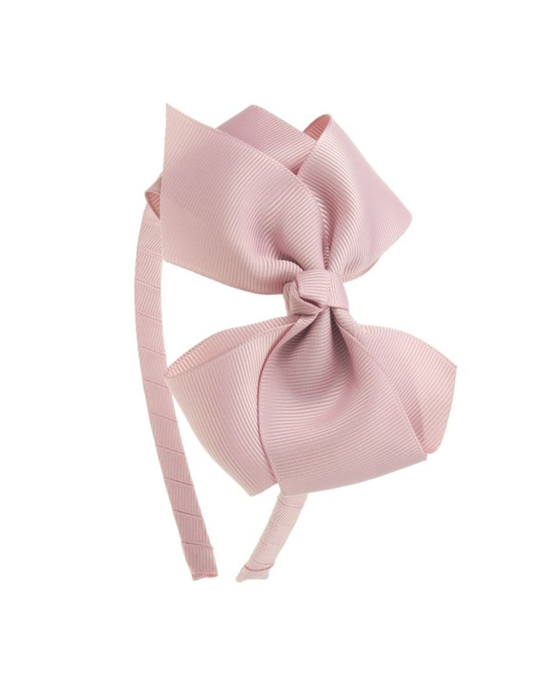 Diadema Siena Lazo Grande Grosgrain Rosas