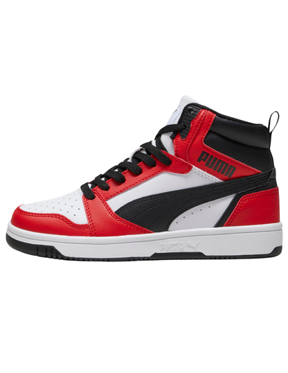 Tenis Puma Rebound V6 Mid JR Rojos para Niño