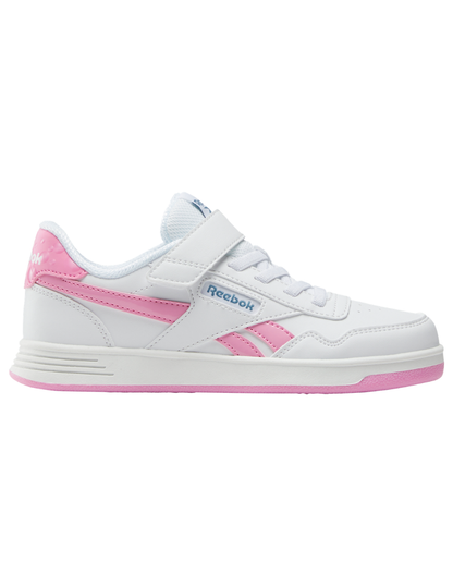 Tenis Reebok Court Advance Elastic Lace & Top Strap Blancos para Niña