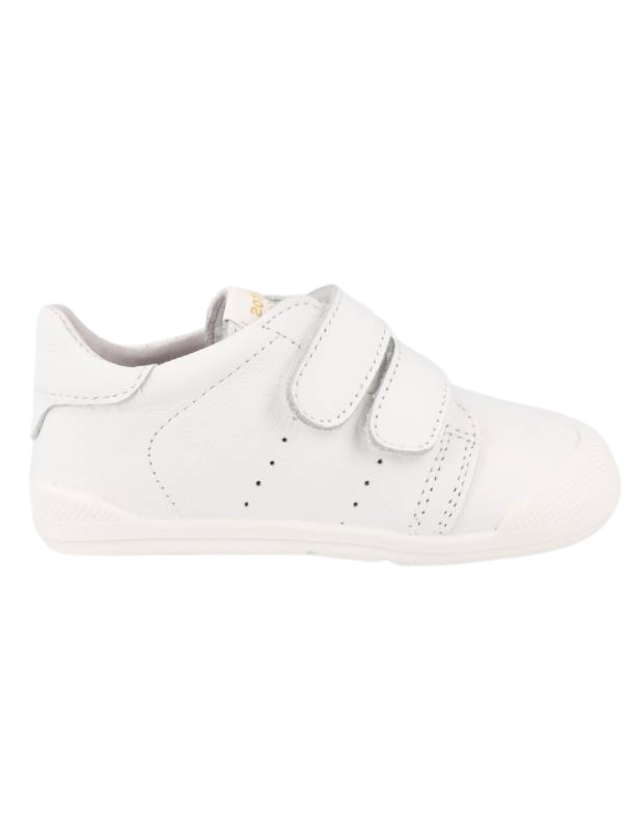 Zapato Blanditos Barefoot Dos Velcros Blancos para Bebé (Unisex)