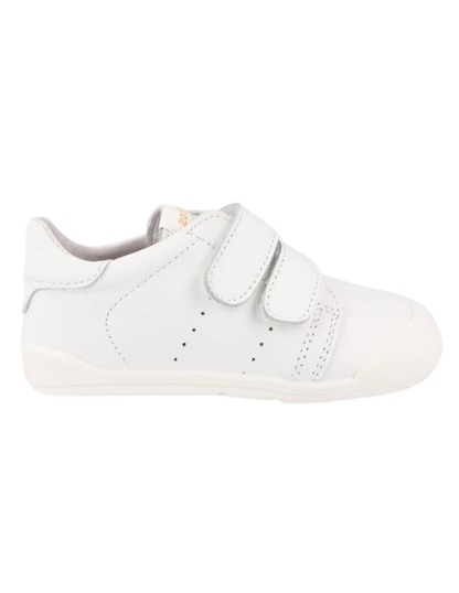 Zapato Blanditos Barefoot Dos Velcros Blancos para Bebé (Unisex)