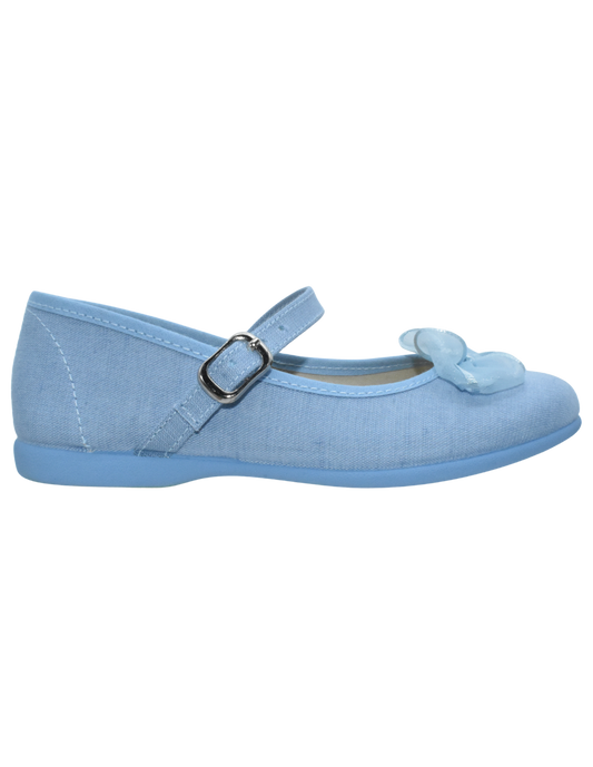 Zapato Pekis Moño linus Azules para Niña