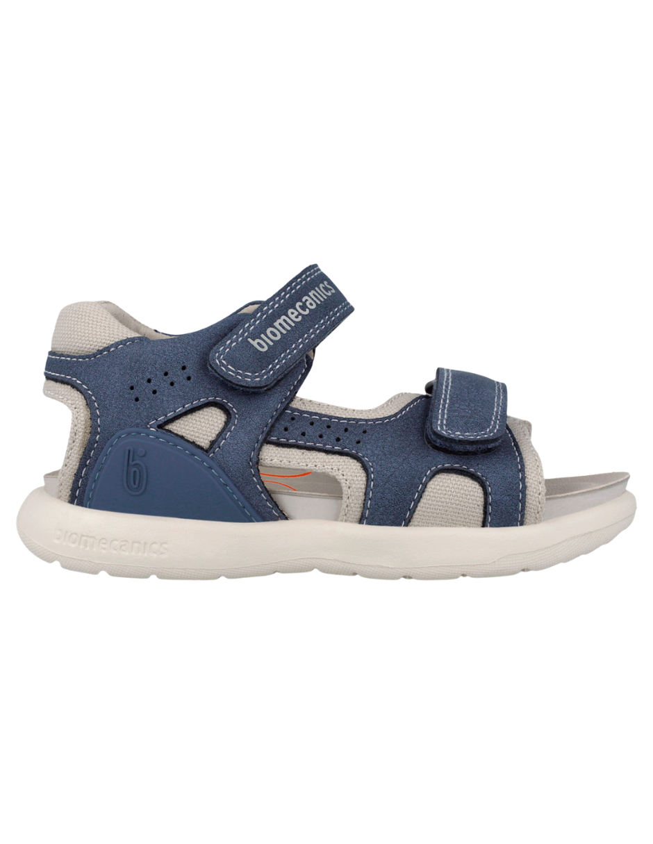 Sandalia Biomecanics Petrol Descubierta con Velcros para Niño