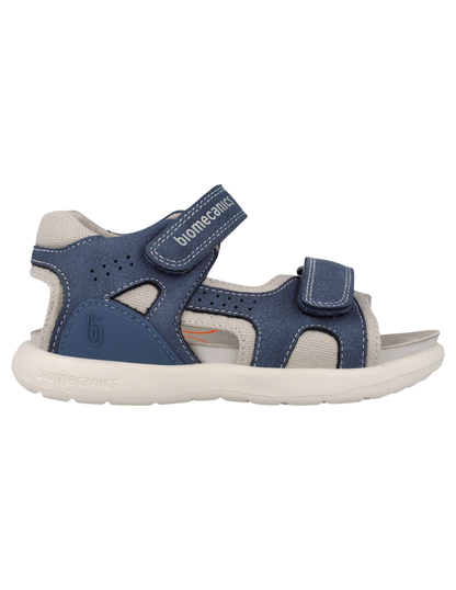 Sandalia Biomecanics Petrol Descubierta con Velcros para Niño